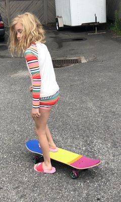 Loving her custom board!