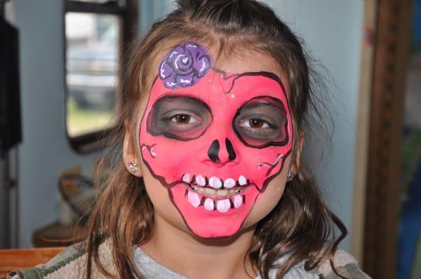 Girly Skull by Face Fantasy Face Painting