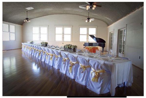 Room set up for a lovely reception