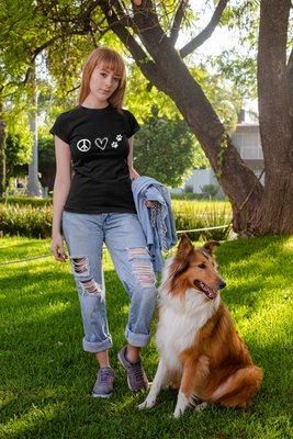 Peace, Love and Paws T-Shirt