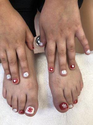 Kid pedicure and manicure