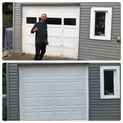 8x7 new garage door with opener