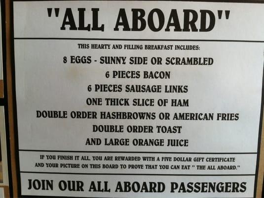 Try the "All Aboard" challenge if you've got a big appetite...