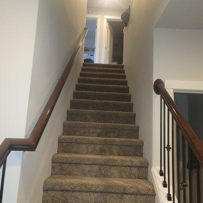 I would like to have a 10 -10.5 ft hand rail installed on the right side of my stairs c