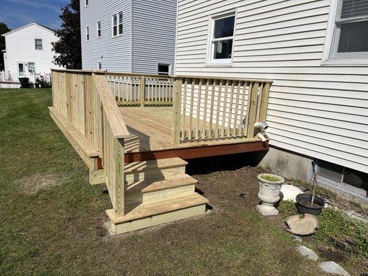 Pressure Treated Deck with Railing, Nashua