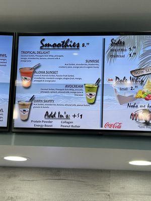 Check out the smoothies! I'm going to try the Darn Skippy next time!