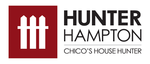 Chico House Hunter Logo | It's a white picket fence forming a double "H" for Hunter Hampton -or- house hunter.