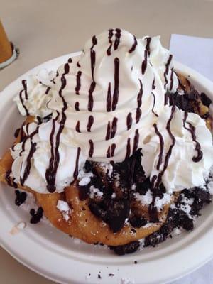 Cookies & cream funnel cake