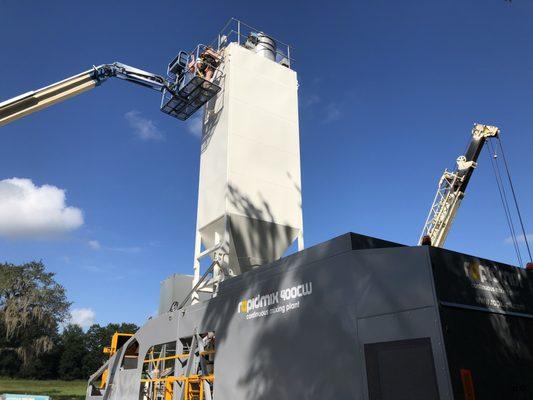 Steel structure blasting and painting.