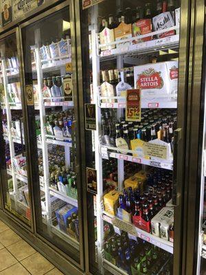 The import selection in the beer fridge.