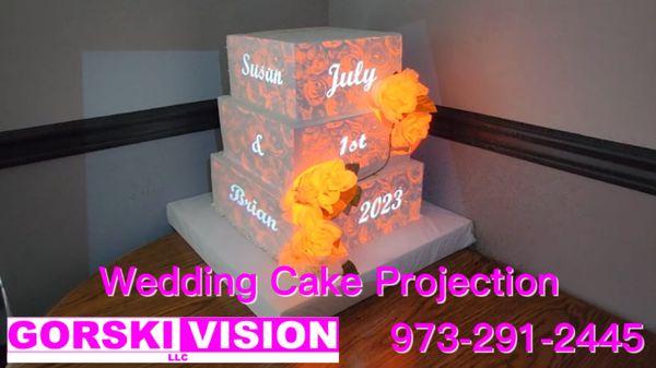 A wedding cake projection for a happy couple! :)