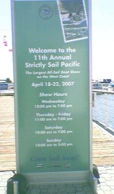 Strictly Sail Pacific Boat Show Marquee at Jack London Square