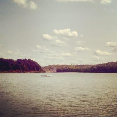 View of the dam from marina