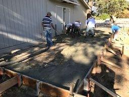 Pouring Concrete for the pad