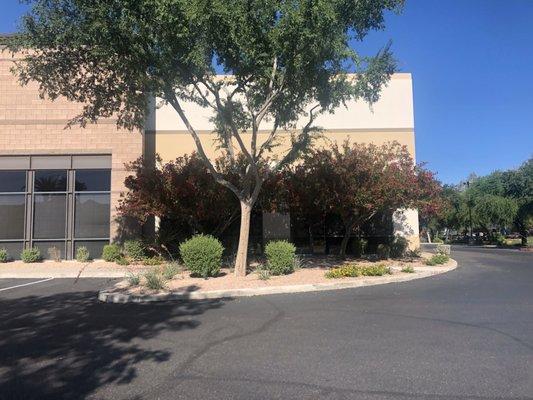 Front door to CCN, located at the right & rear of the commercial office complex.