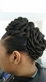 Natural hair updo style