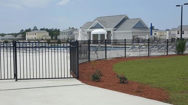 Aluminum Fence Installed For Corvias Military Housing at Eglin AFB