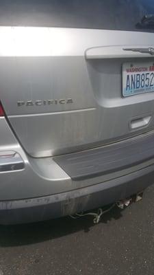 Back of my car is still filthy after a $10 car wash!