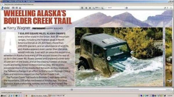 4x4 magazine article I was in