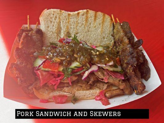 Pork Sandwich and Skewers from Theary Cambodian Foods