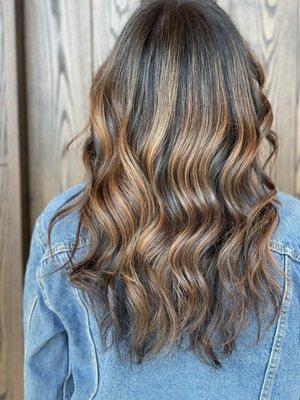 Dimensional results with a brunette balayage