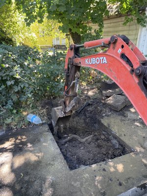 Sewer repair in progress!