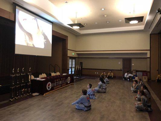 Kids watching the thank you videos from their parents !