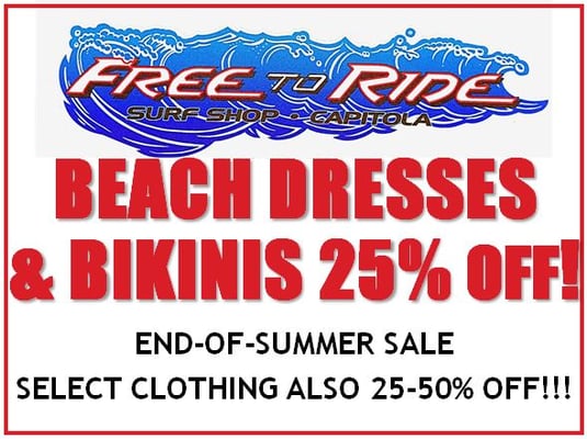 Aloha Free To Riders! Our surf shop is having a big sale! plus.google.com/b/109286544493106791214/+FreetoRideSurfShopCapitola