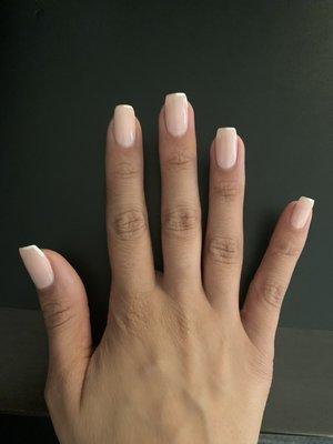 OPI Gel manicure with minimalistic modern- French design