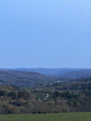 View from the top of the hill at Fieldstone Farm