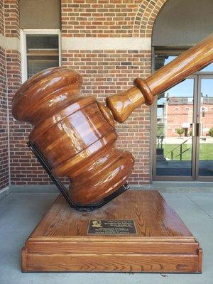 World's Largest Carved Wooden Gavel.