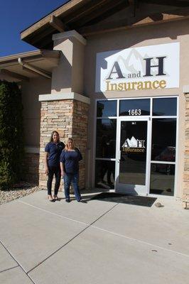 Maria and Lisa outside our new Minden, NV office.