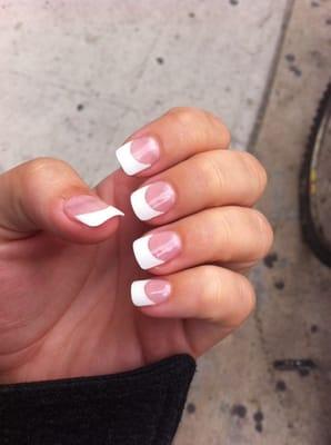 Acrylic tips, French manicure $40