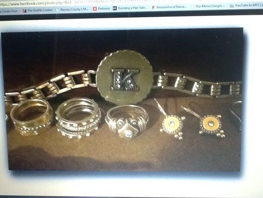 The "K" initial bracelet was purchased at the Frippery. LOVE IT!!!!