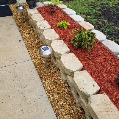 Raised flower beds