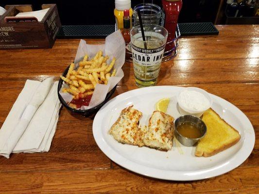 Grilled cod spcial w fries 8.99 just now at Cedar Inn. Cleanest bar and grill in this area. Good food good people.