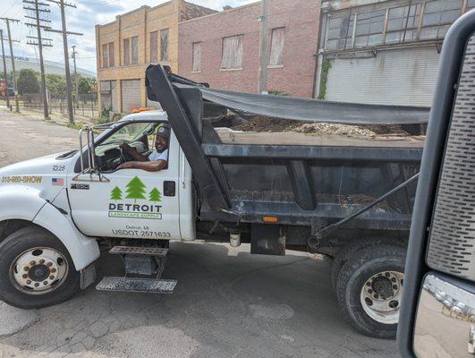 Detroit Landscape Supply Trucks