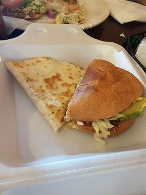 Great food. I ordered a steak quesadilla. My wife ordered a torta and enchilada. Both delish