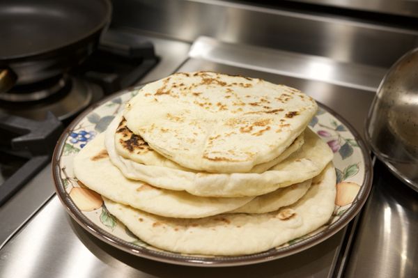 Handmade pita bread