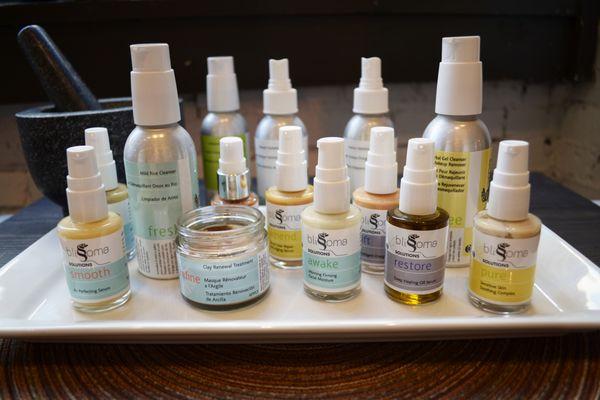 Our Blissoma SOLUTIONS holistic skincare products.