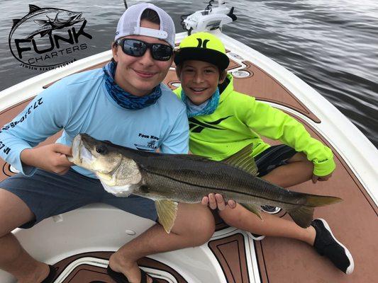 Keeper snook aboard Funk charters