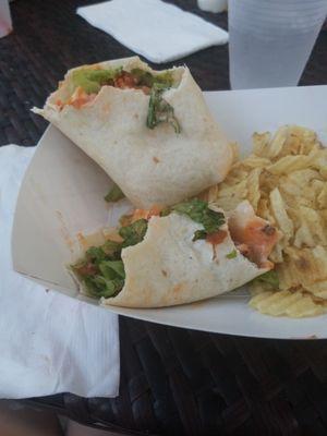 716 chicken wrap (half eaten)