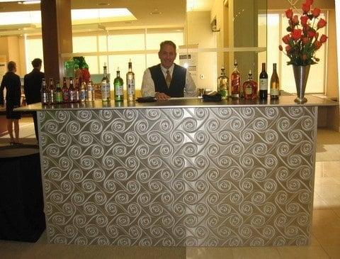 Twister pattern for a hotel bar