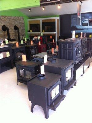 Just a few of the stoves we have on display