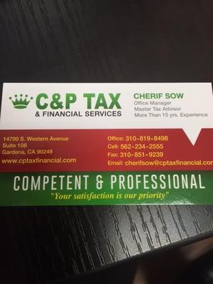 C & P Business Card