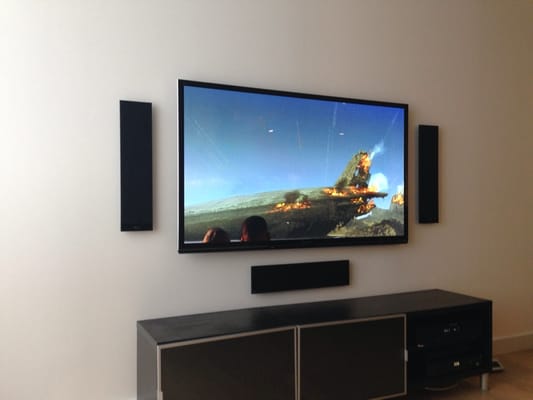 60" tv with KEFt101 speakers