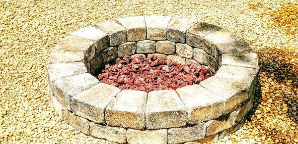 Custom Fire Pit with Lava Rocks