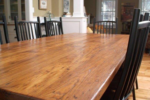 Antique Wormy Chestnut Farm Table