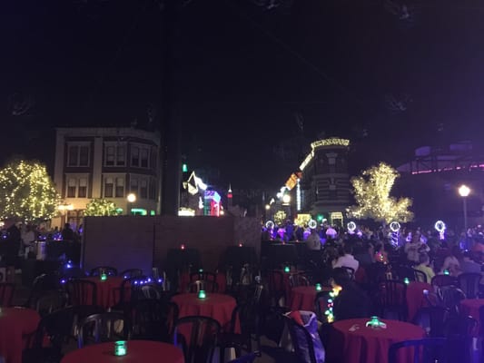 Dine under dancing lights