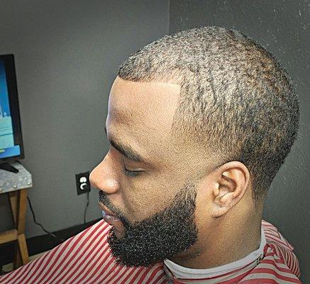 Low Taper Fade With Beard Trim